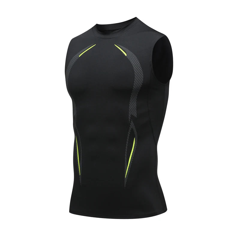 Men’s Compression Tank Top – Hides Belly Fat & Gynecomastia - Sleeveless Quick-Dry Gym Shirt – Muscle Fit Sports Vest for Running, Training & Bodybuilding
