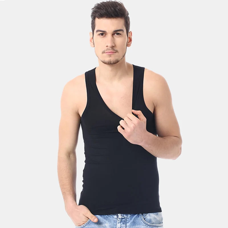 Men's Slim Fit Cotton Tank Top – Breathable, All-Season Comfort for Gym & Everyday Wear