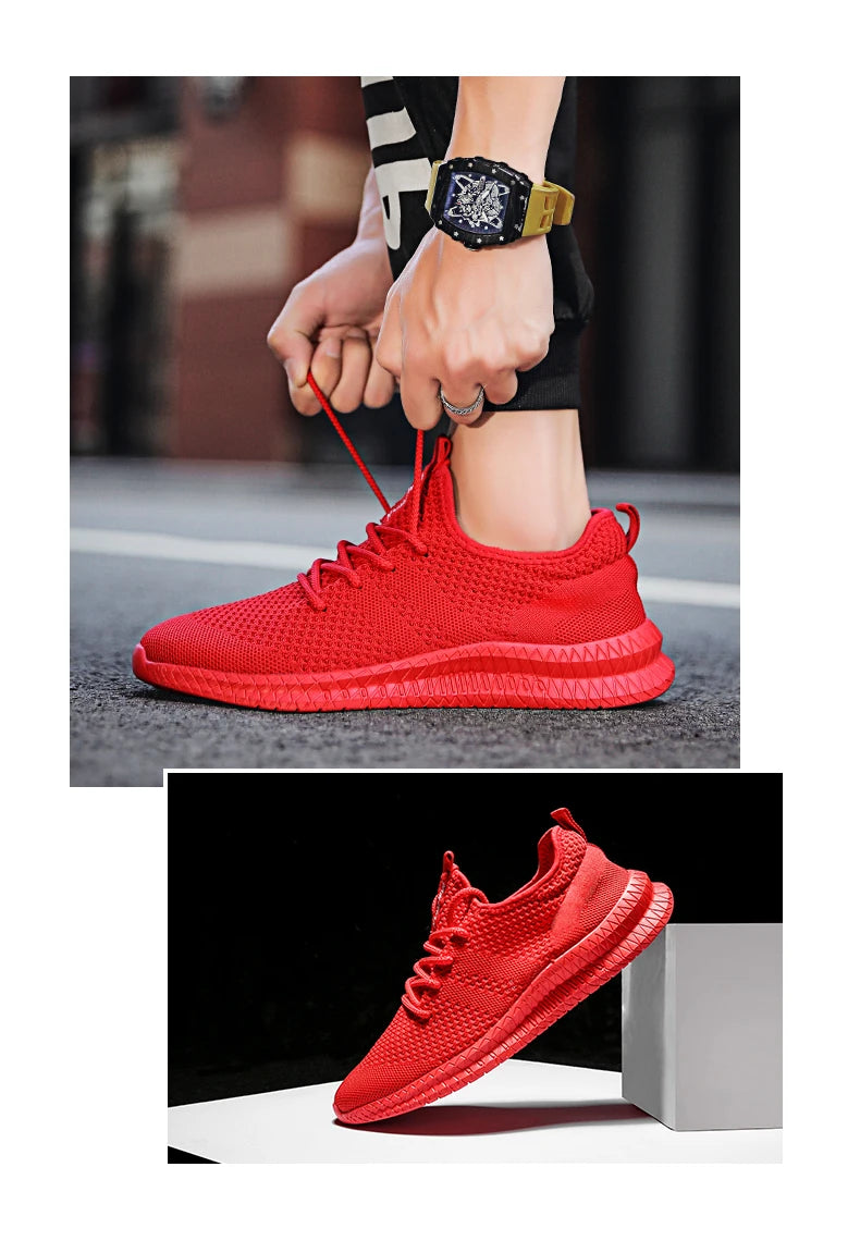 Men’s Breathable Mesh Sneakers – Lightweight Casual Running, Training & Walking Shoes