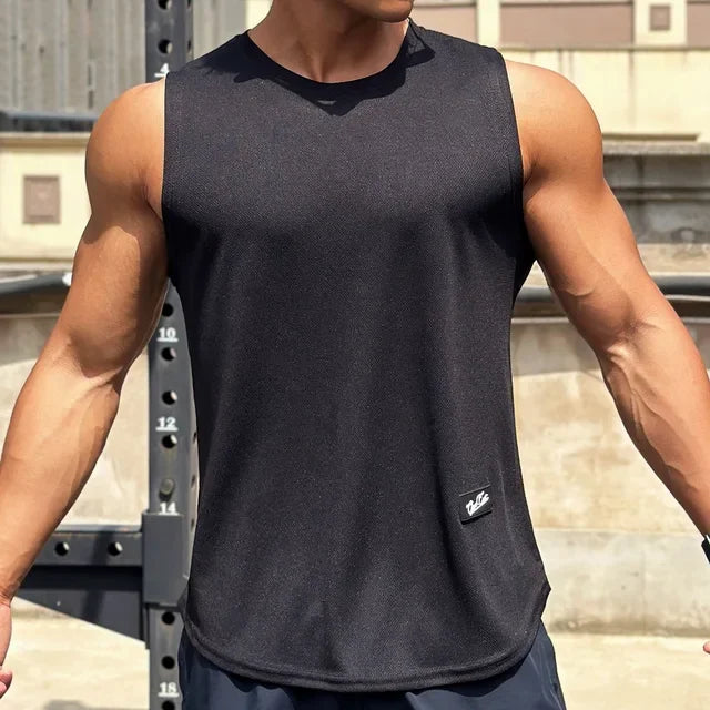 Men's Gym Tank Top – Breathable Sleeveless Workout Shirt – Lightweight Mesh Fitness Vest for Running, Training & Sports