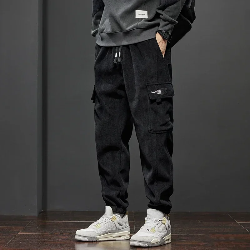 Men’s Cargo Jogger Pants – Elastic Waist, Drawstring, Multi-Pocket Streetwear