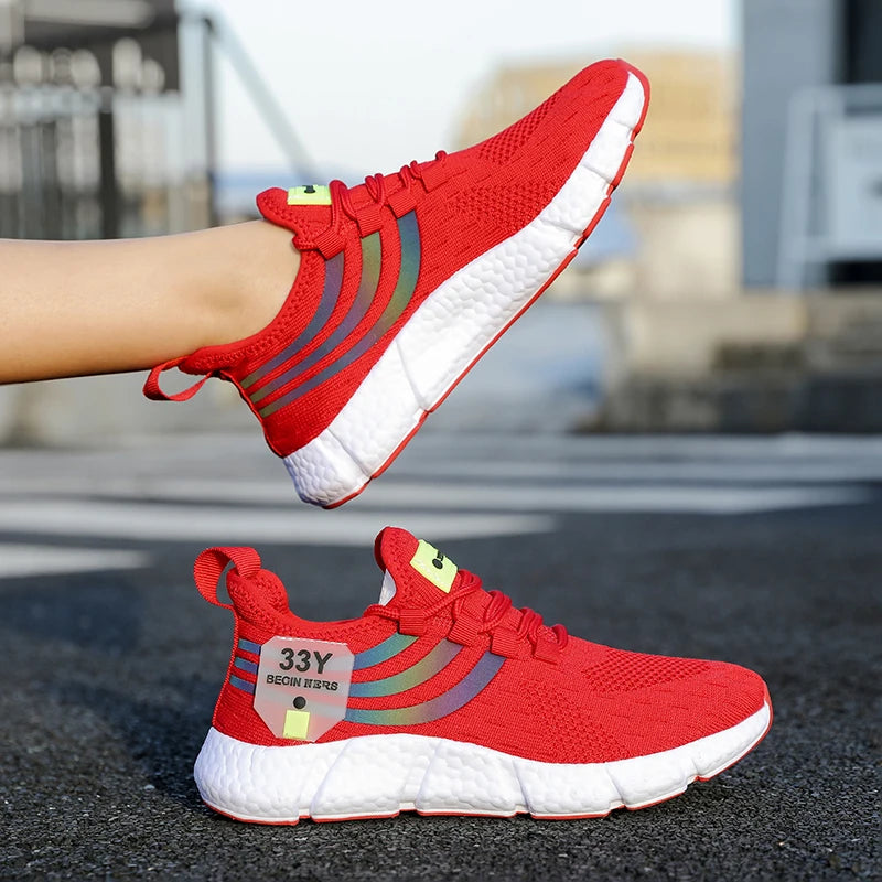 Casual Breathable Sneakers – Lightweight Mesh Running Shoes for Walking, Jogging & Outdoor Sports