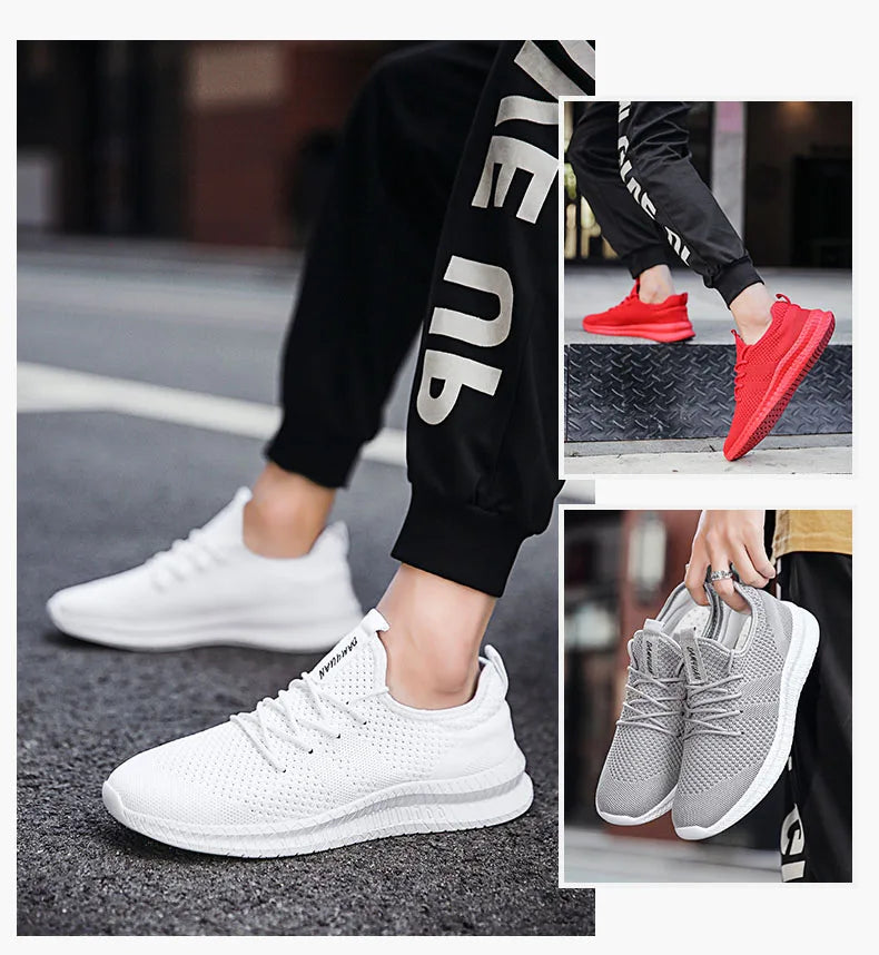 Men’s Breathable Mesh Sneakers – Lightweight Casual Running, Training & Walking Shoes