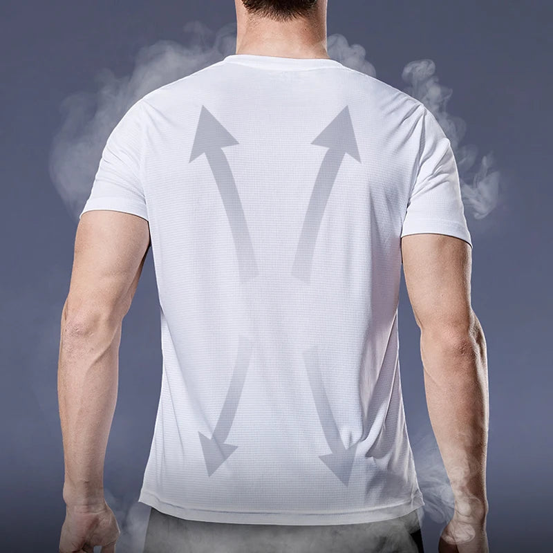Men’s Quick-Dry Short Sleeve Gym T-Shirt – Lightweight Athletic Tee for Running, Fitness & Training