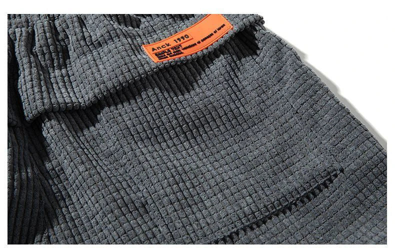 Men’s Baggy Corduroy Jogger Pants – Loose Fit, Drawstring Waist, Thermal Fleece Lining