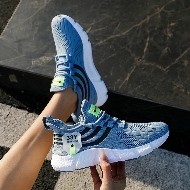 Casual Breathable Sneakers – Lightweight Mesh Running Shoes for Walking, Jogging & Outdoor Sports
