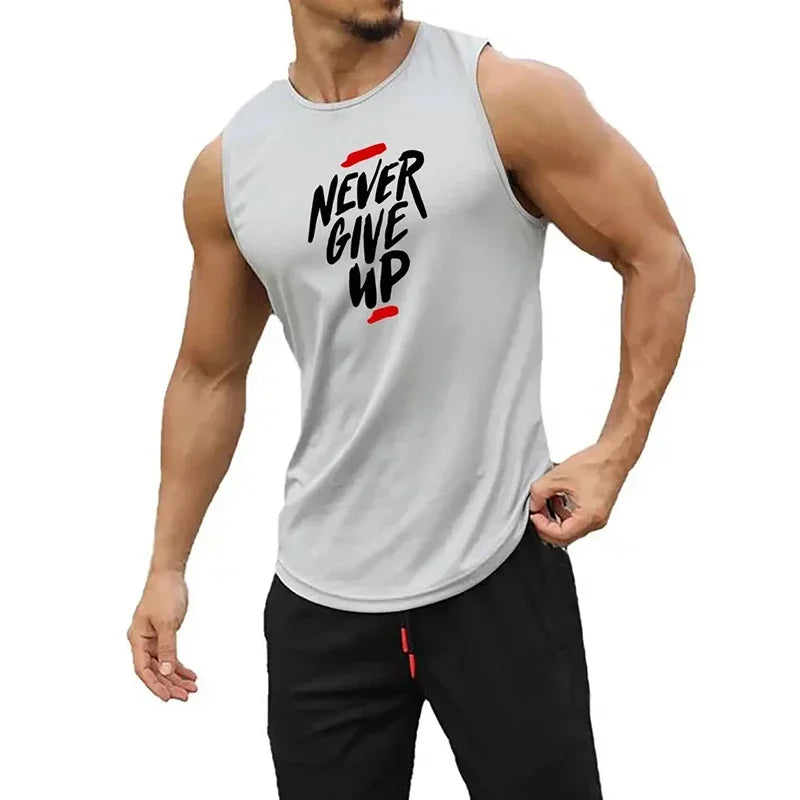 Men’s Tank Top Shirt – Loose Fit Quick-Dry Mesh Gym Vest for Running, Bodybuilding, Basketball & Fitness