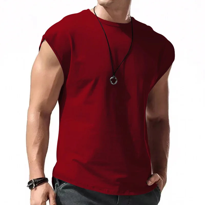 Men's Loose Fit Mesh Gym Tank – Quick Dry Wide Shoulder Sleeveless Sports Shirt for Fitness & Bodybuilding