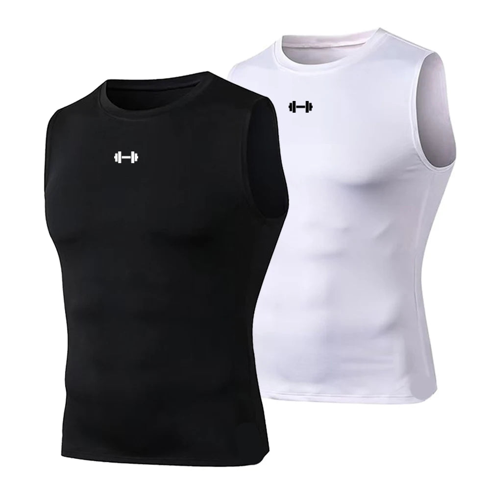 Men’s Compression Tank Top – Sleeveless Gym Shirt for Tummy Control, Hide Gynecomastia & Belly Fat, Quick Dry Workout Vest