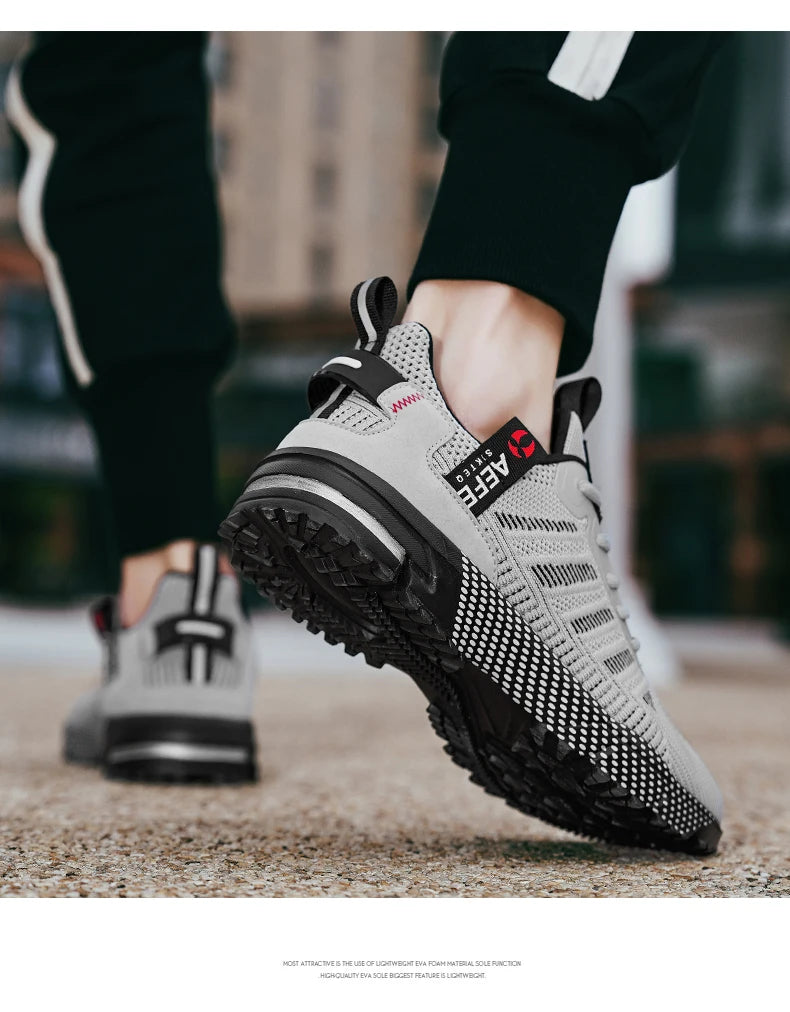 Men’s Running Shoes – Breathable Lightweight Outdoor Sports Sneakers, Comfortable Athletic Training Footwear