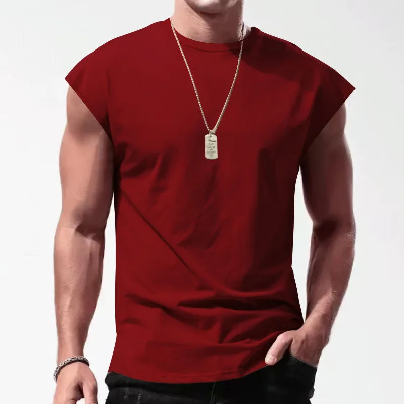 Men's Loose Fit Mesh Gym Tank – Quick Dry Wide Shoulder Sleeveless Sports Shirt for Fitness & Bodybuilding