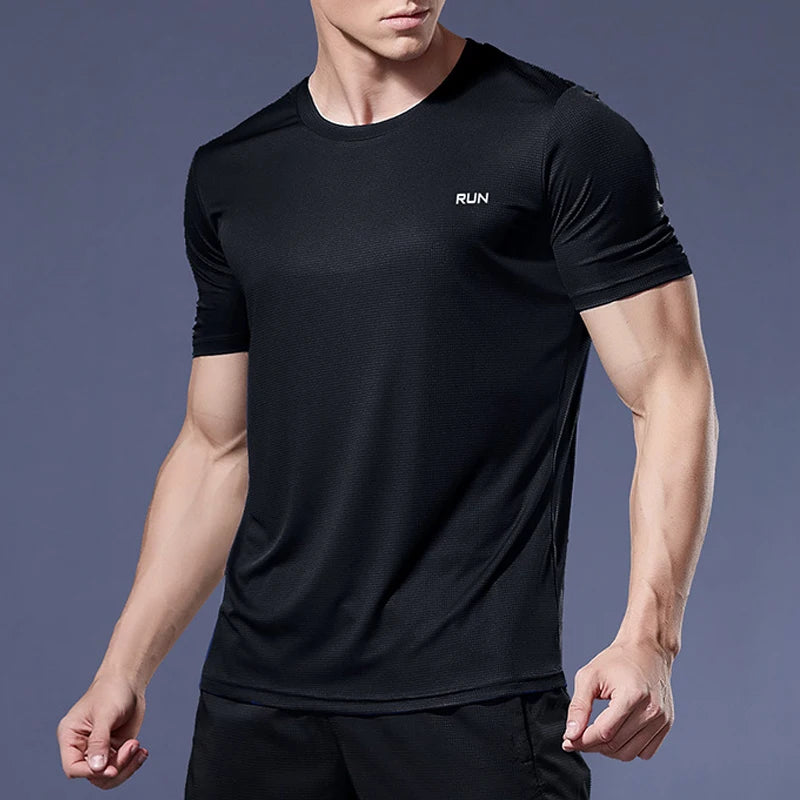 Men’s Quick-Dry Short Sleeve Gym T-Shirt – Lightweight Athletic Tee for Running, Fitness & Training