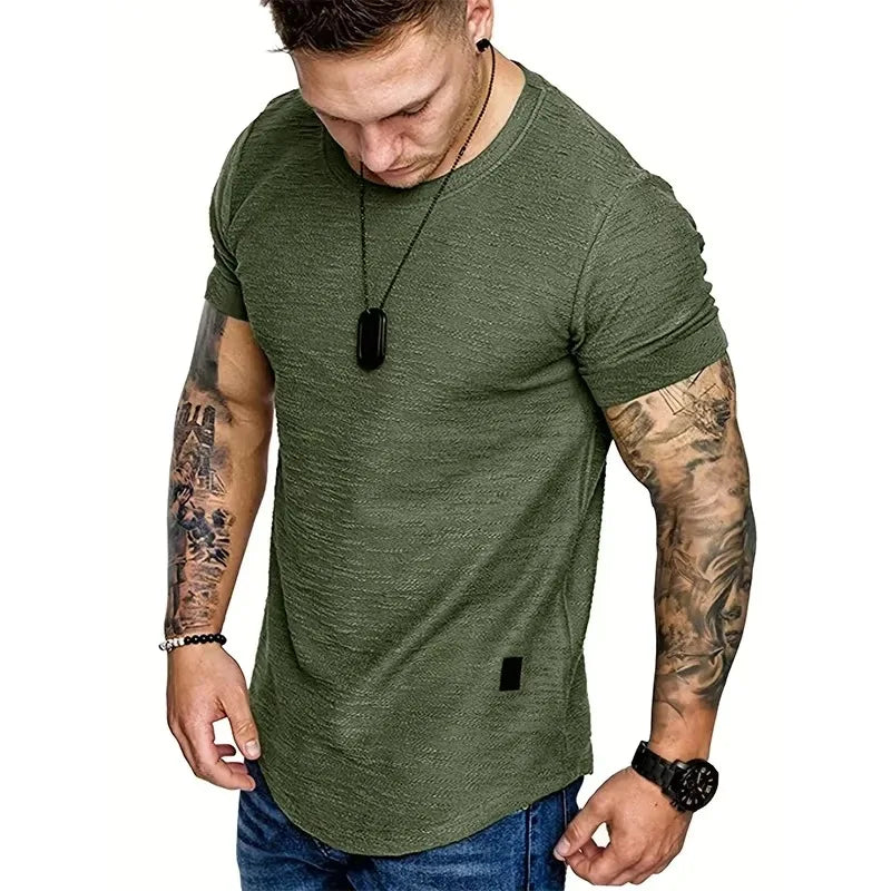 Men's Short Sleeve Crew Neck T-Shirt – Casual Basic Lightweight Fashion Tee for Daily Wear, Sports & Running