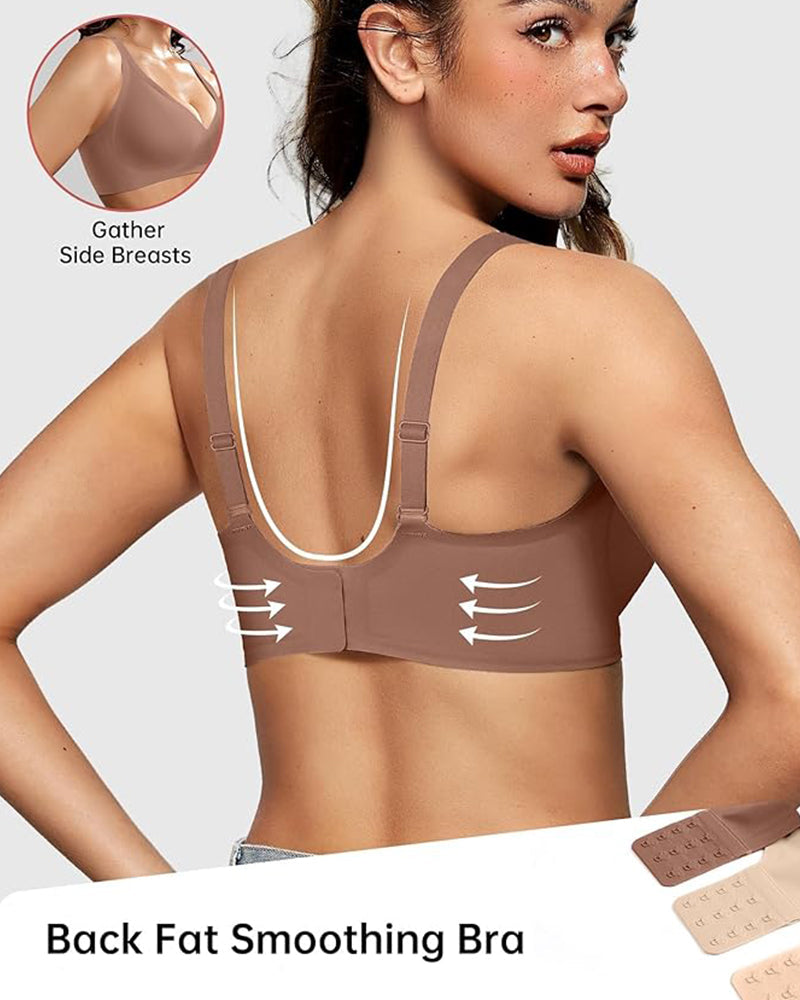 Seamless Deep V Wireless Push-Up Bra – Comfortable, Breathable Fabric, Plunge Neckline, Gentle Padding, Perfect for Everyday Wear 2