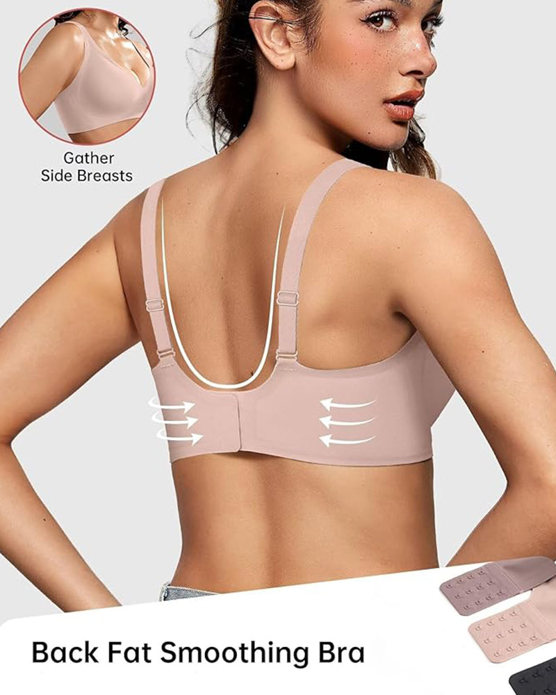 Seamless Deep V Wireless Push-Up Bra – Comfortable, Breathable Fabric, Plunge Neckline, Gentle Padding, Perfect for Everyday Wear 5
