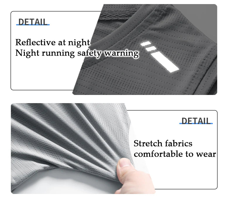 Men's Quick-Dry Running Vest – Breathable Sleeveless Reflective Fitness Top for Jogging & Gym