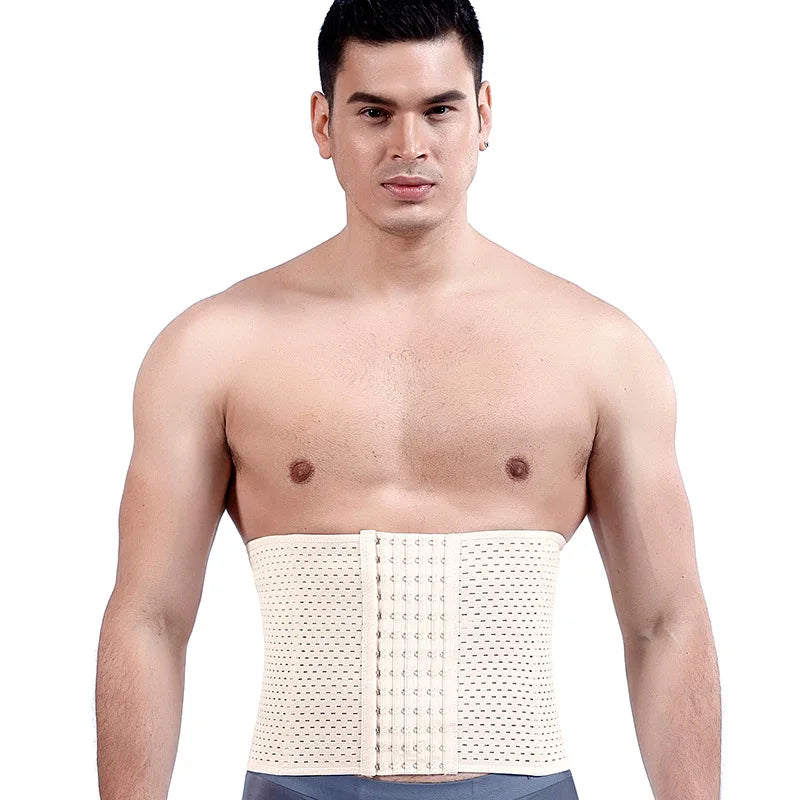Men’s Slimming Waist Trainer Belt – Body Shaper Corset for Tummy Control, Belly Fat Reduction & Compression Fitness Shapewear