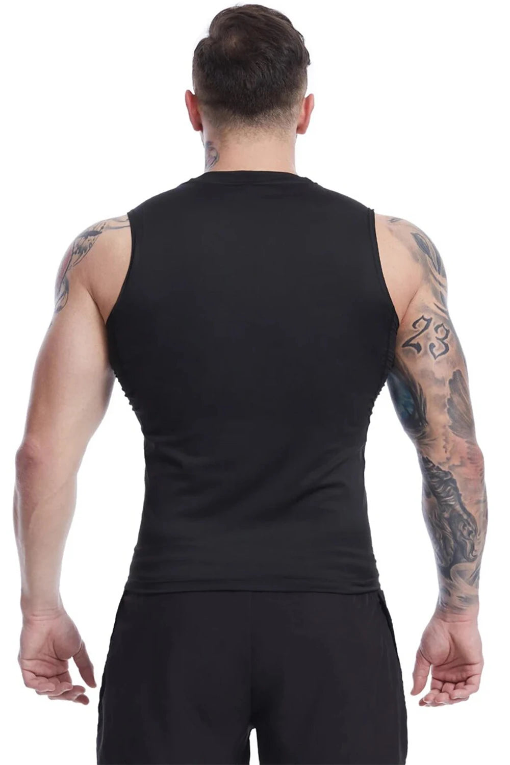 Men’s Compression Tank Top – Sleeveless Gym Shirt for Tummy Control, Hide Gynecomastia & Belly Fat, Quick Dry Workout Vest