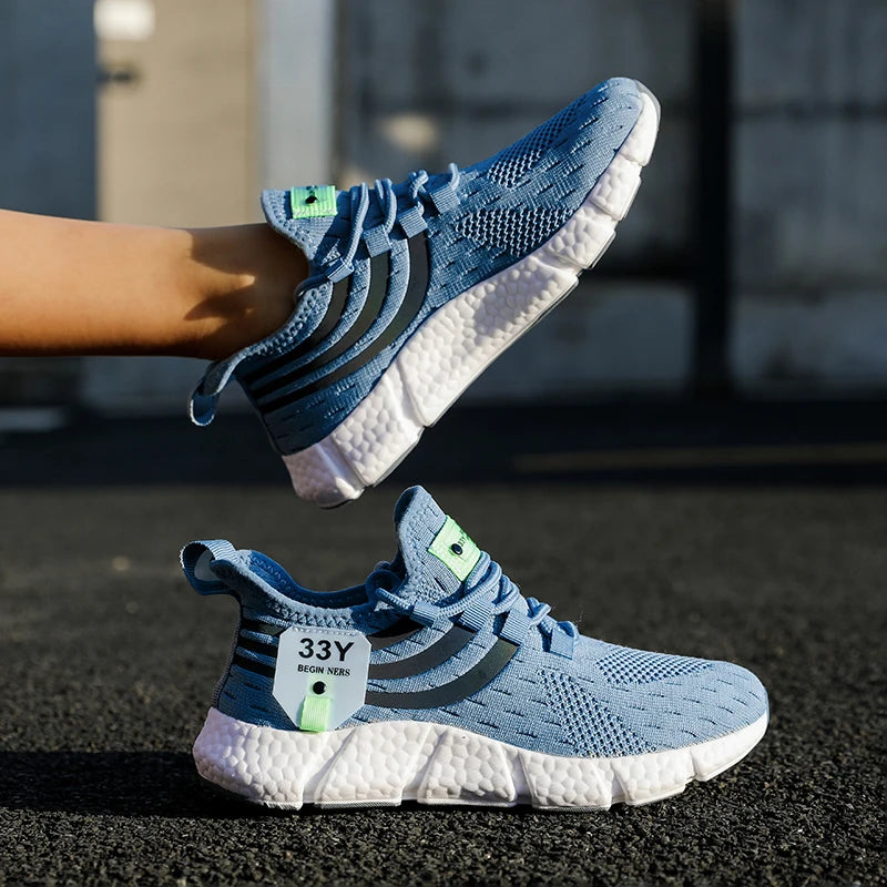 Casual Breathable Sneakers – Lightweight Mesh Running Shoes for Walking, Jogging & Outdoor Sports