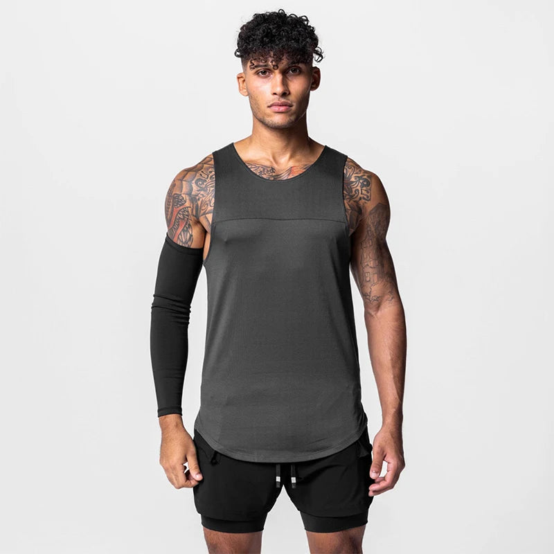 Men’s Sleeveless Bodybuilding Training Tank Top Shirt – High-Performance Gym Vest for Strength & Conditioning