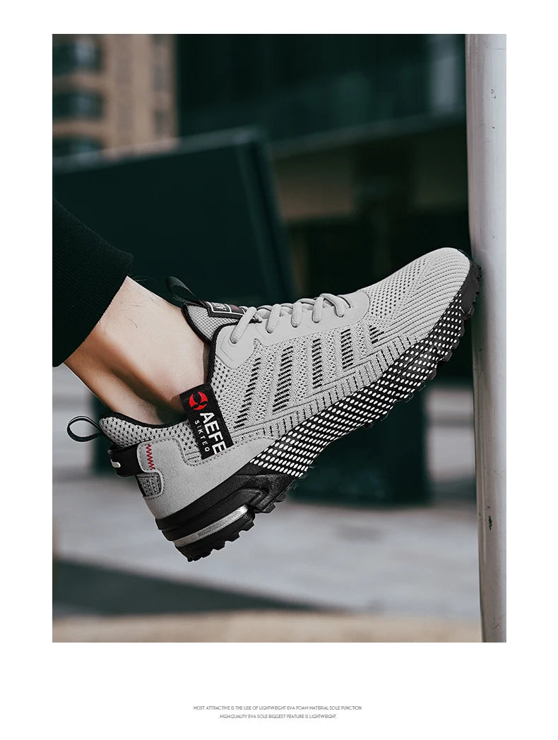 Men’s Running Shoes – Breathable Lightweight Outdoor Sports Sneakers, Comfortable Athletic Training Footwear