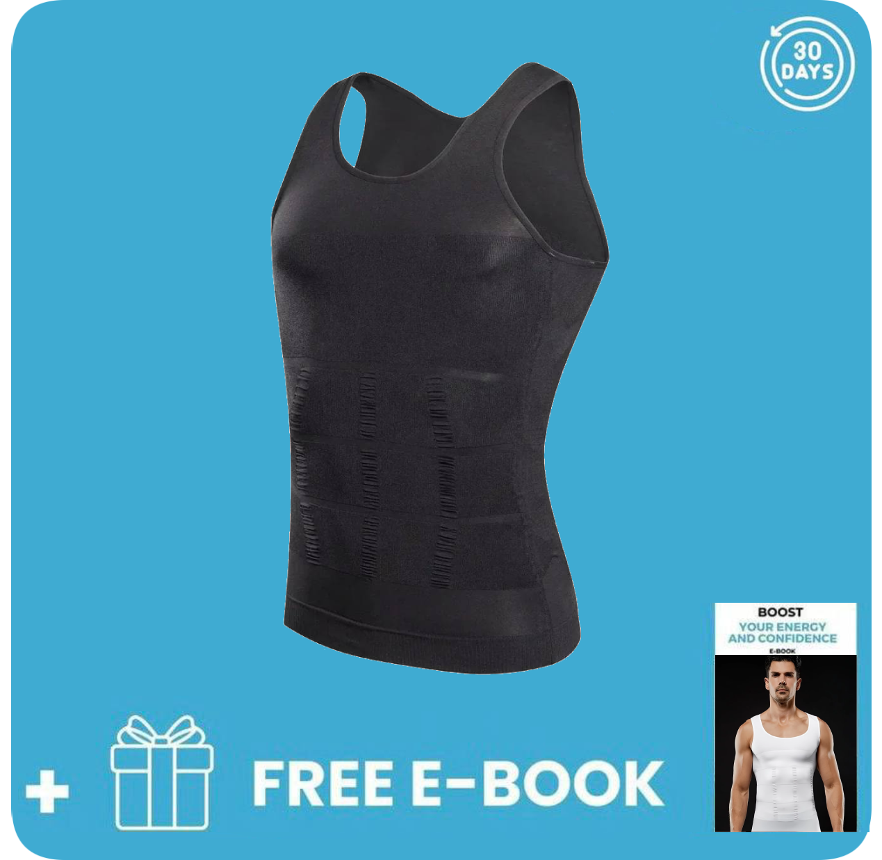 ErgonShaper | Men's Compression Body Shaper Tank Top, Slimming Vest