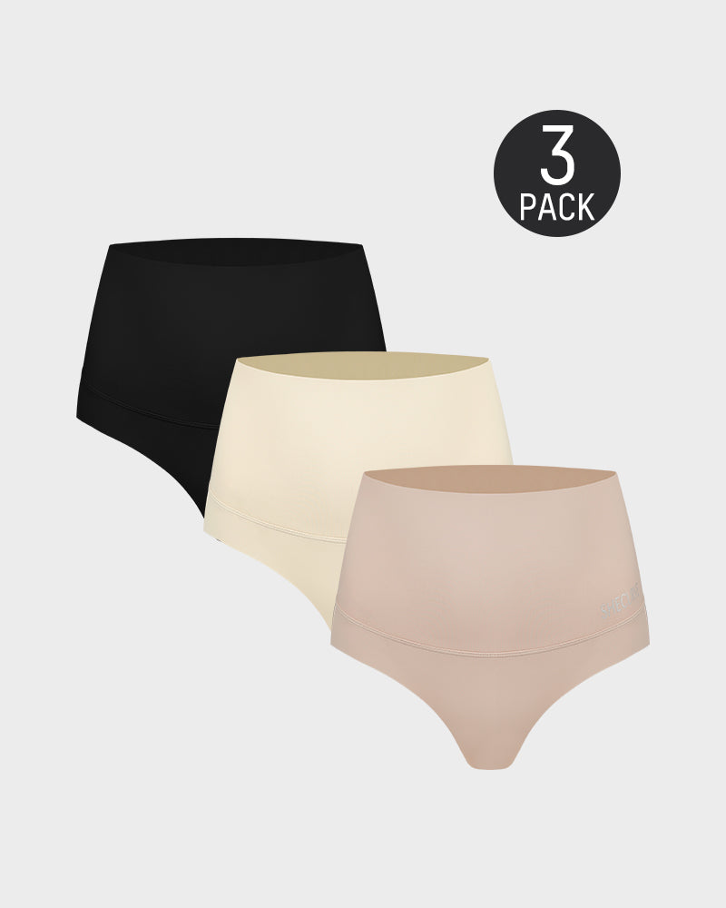 3-Pack High-Rise Seamless Thong Panty 0