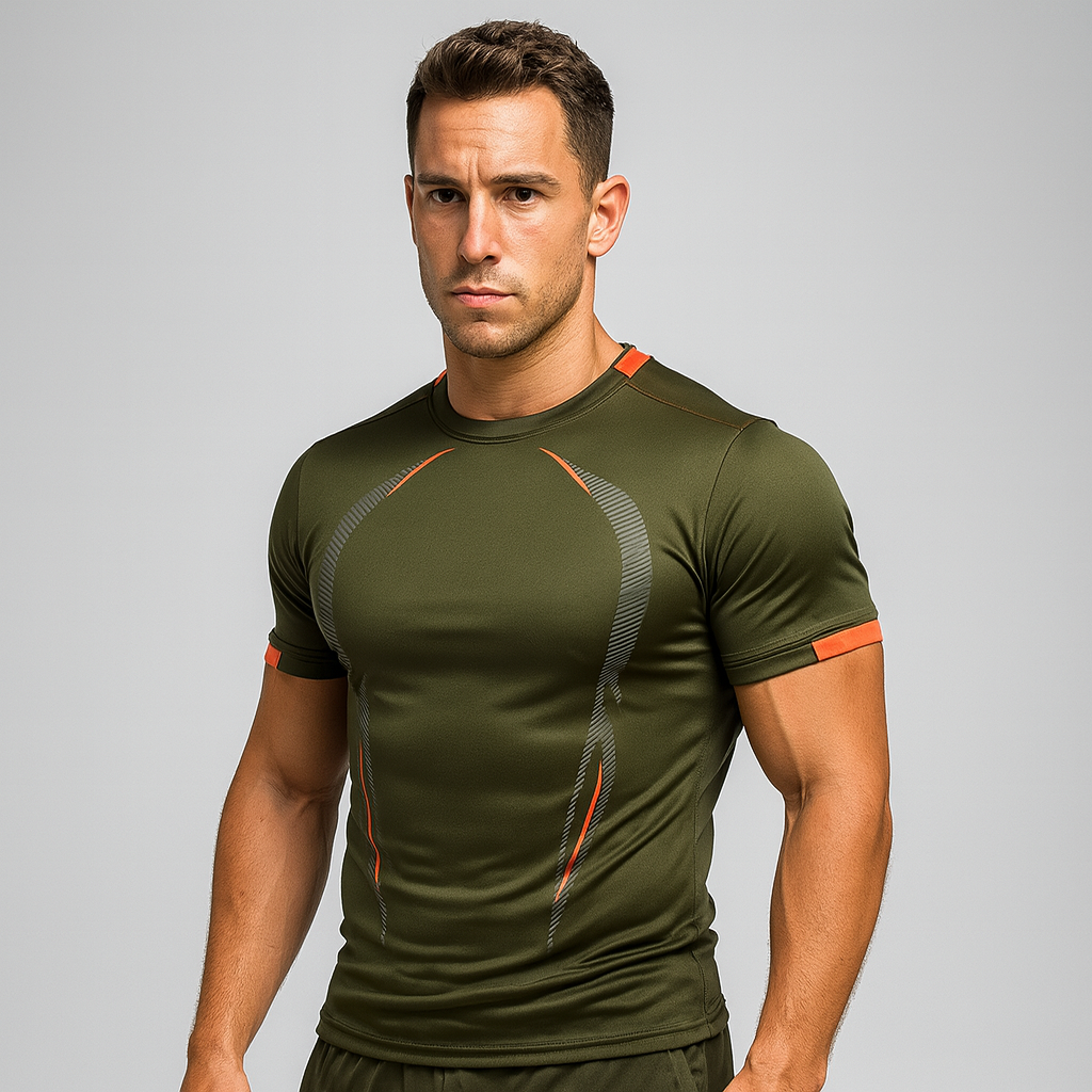 Men's Compression Gym T-Shirt – Slimming, Quick Dry, Breathable Workout Top