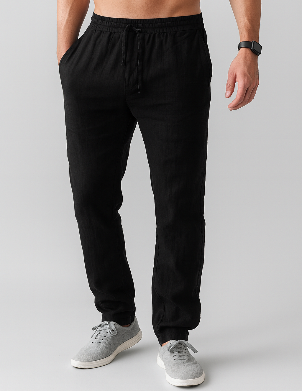 Men’s Cotton Linen Pants – Breathable Casual Joggers for Gym, Training, and Streetwear