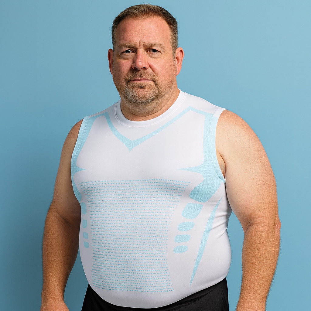 Men’s Compression Shirt for Slimming and Hiding Belly, Love Handles, and Gynecomastia | ErgonBoost 2.0