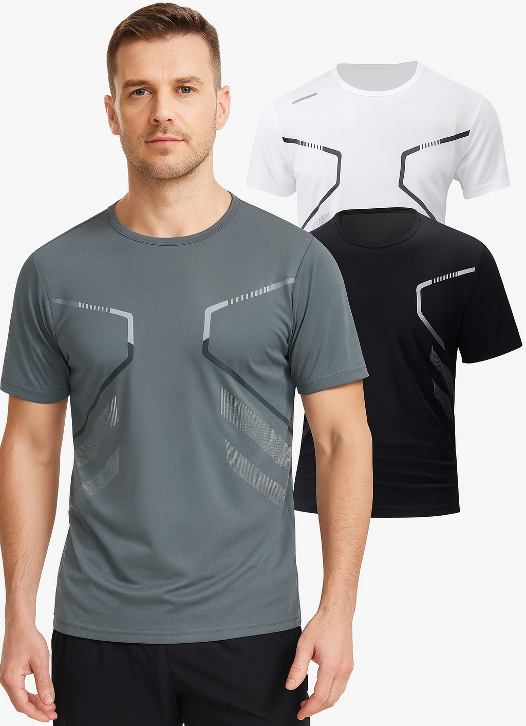 Men's Quick-Dry Sports T-Shirt – Breathable Summer Short Sleeve Top – Loose Fit Athletic & Casual Tee – Multicolor Options