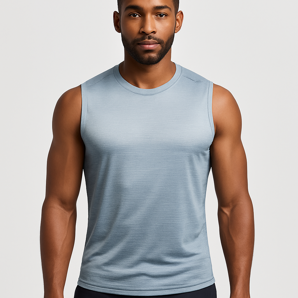 Men's Quick-Dry Running Vest – Breathable Sleeveless Reflective Fitness Top for Jogging & Gym