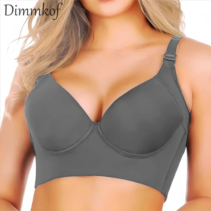 Full Back Coverage Push-Up Bra with Deep Cups and Underwire Support for Enhanced Comfort and Uplift 0