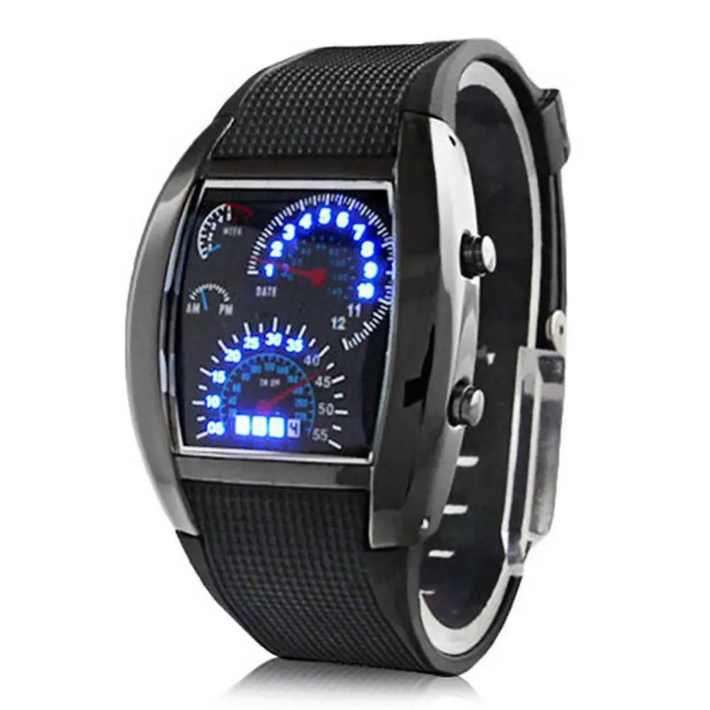 ErgonWatch | Arrival Fashion Men Women LED Digital Dashboard Pattern Dial Sport Wrist Watch Gift