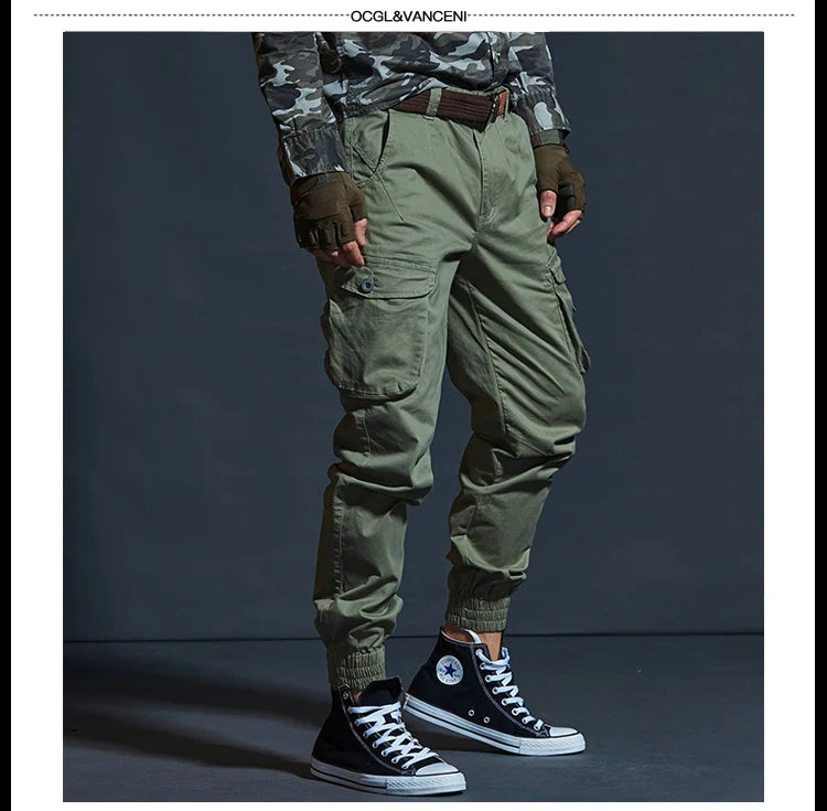Men’s Tactical Camouflage Cargo Pants – Multi-Pocket Military Style Workwear Joggers