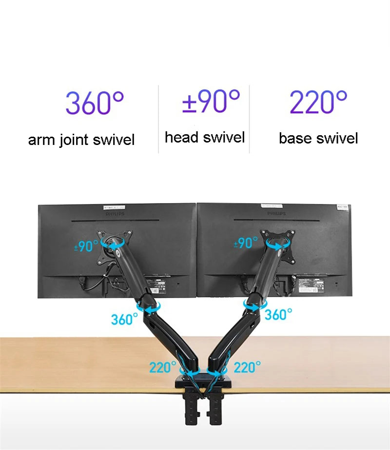 Ergonspace 17"-27" Dual Monitor Mount