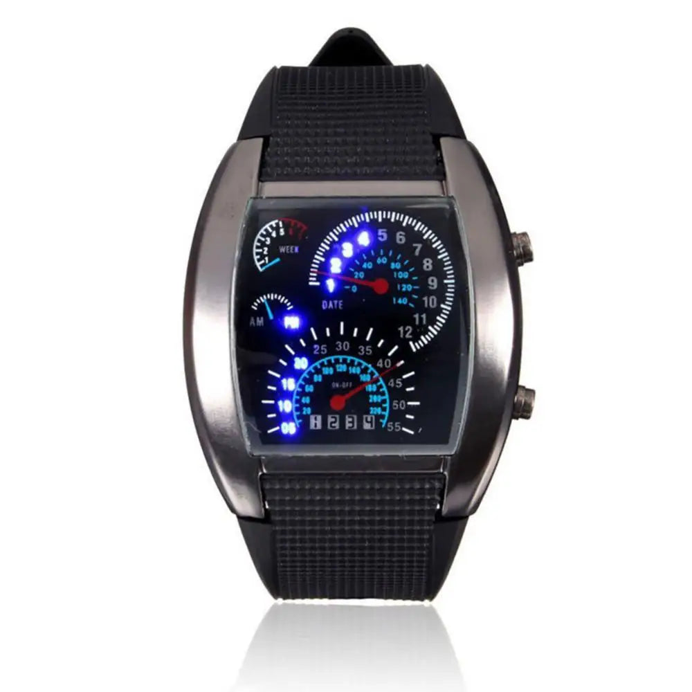 ErgonWatch | Arrival Fashion Men Women LED Digital Dashboard Pattern Dial Sport Wrist Watch Gift