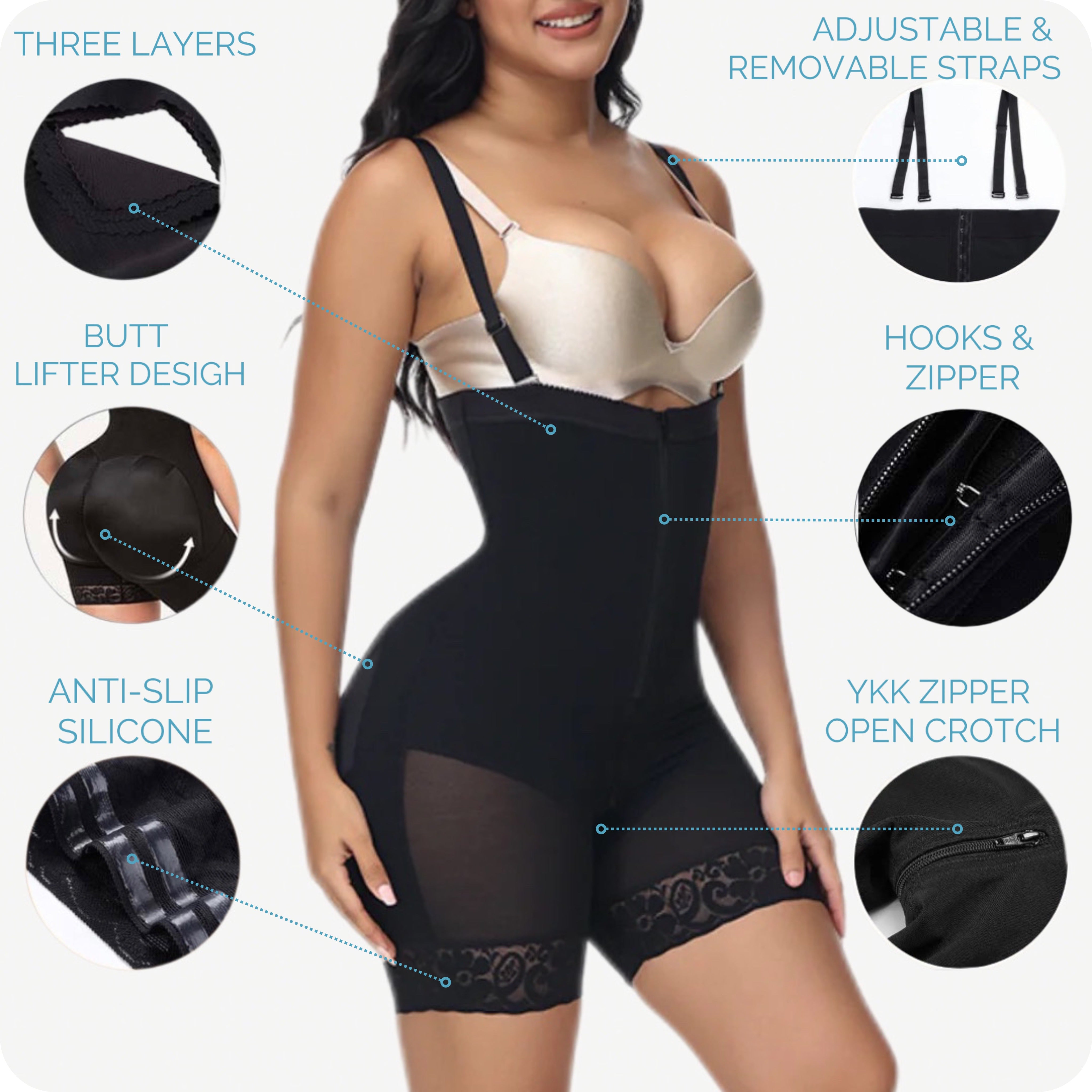 ErgonSlim | Body Shaper with Firm Tummy Compression and Butt Lift