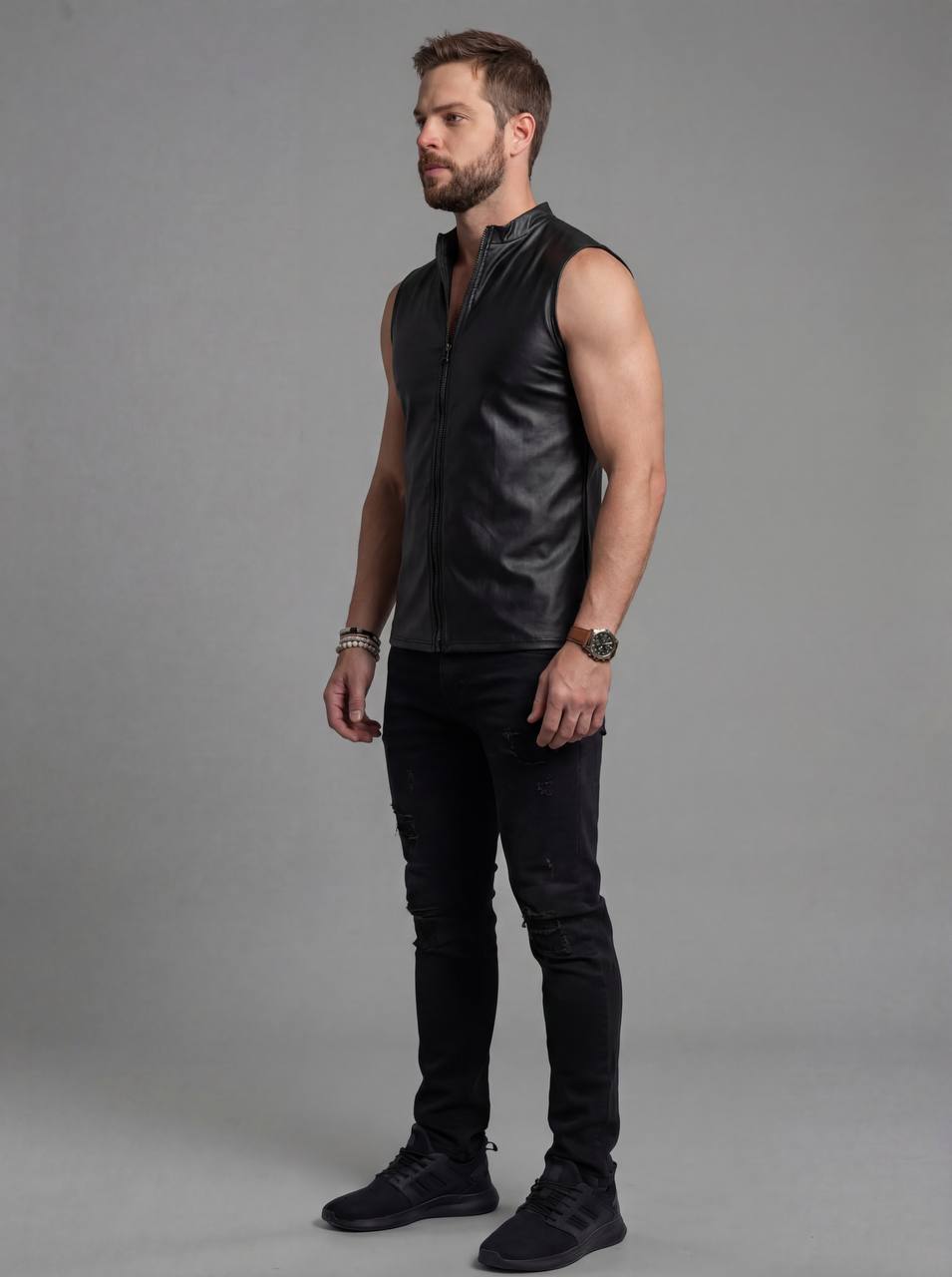 ErgonRogue | Zipper Leather Vest