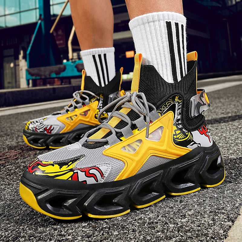 Men's Fashion Sneakers – Breathable Casual Running Shoes, Lightweight Sports Trainers, Comfortable Athletic Footwear