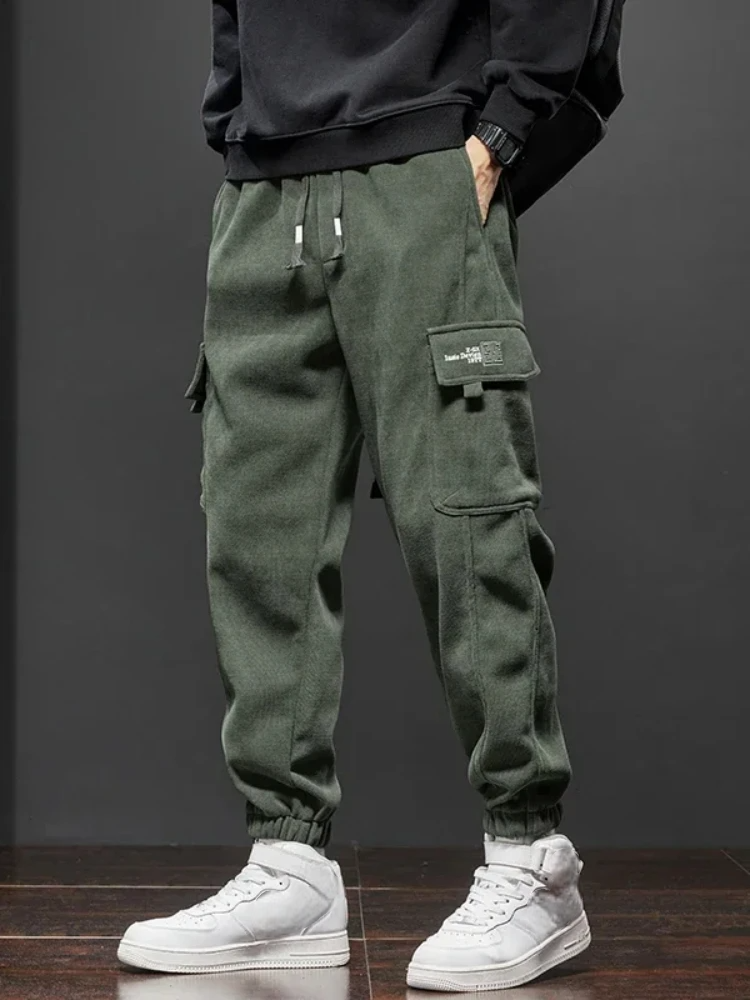Men’s Cargo Jogger Pants – Elastic Waist, Drawstring, Multi-Pocket Streetwear