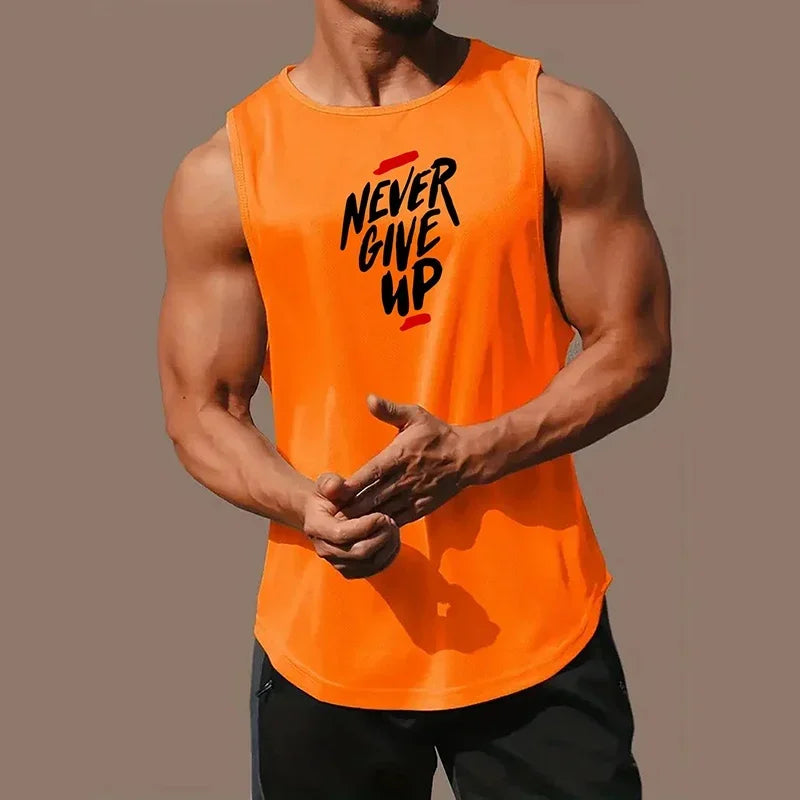 Men’s Tank Top Shirt – Loose Fit Quick-Dry Mesh Gym Vest for Running, Bodybuilding, Basketball & Fitness