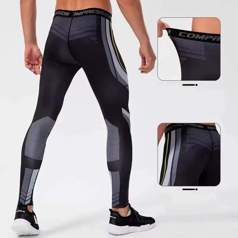 Men’s Compression Pants – Athletic Training Leggings for Gym, Running, Cycling & Sports – Quick Dry, Skinny Fit Workout Tights