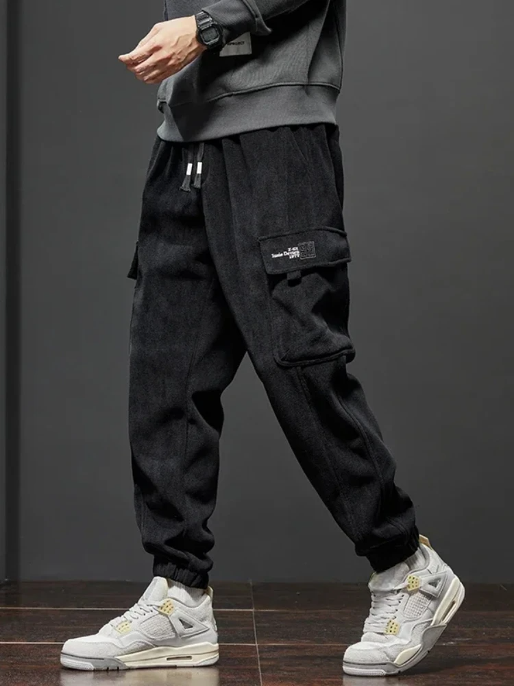 Men’s Cargo Jogger Pants – Elastic Waist, Drawstring, Multi-Pocket Streetwear