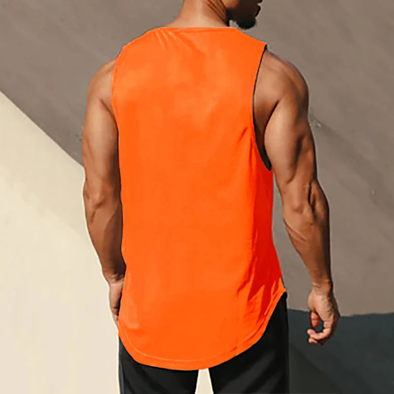 Men's Mesh Quick-Dry Gym Tank Top – Moisture-Wicking Sleeveless Muscle Shirt for Workout, Bodybuilding & Training