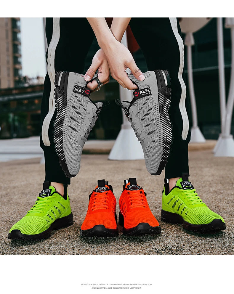 Men’s Running Shoes – Breathable Lightweight Outdoor Sports Sneakers, Comfortable Athletic Training Footwear