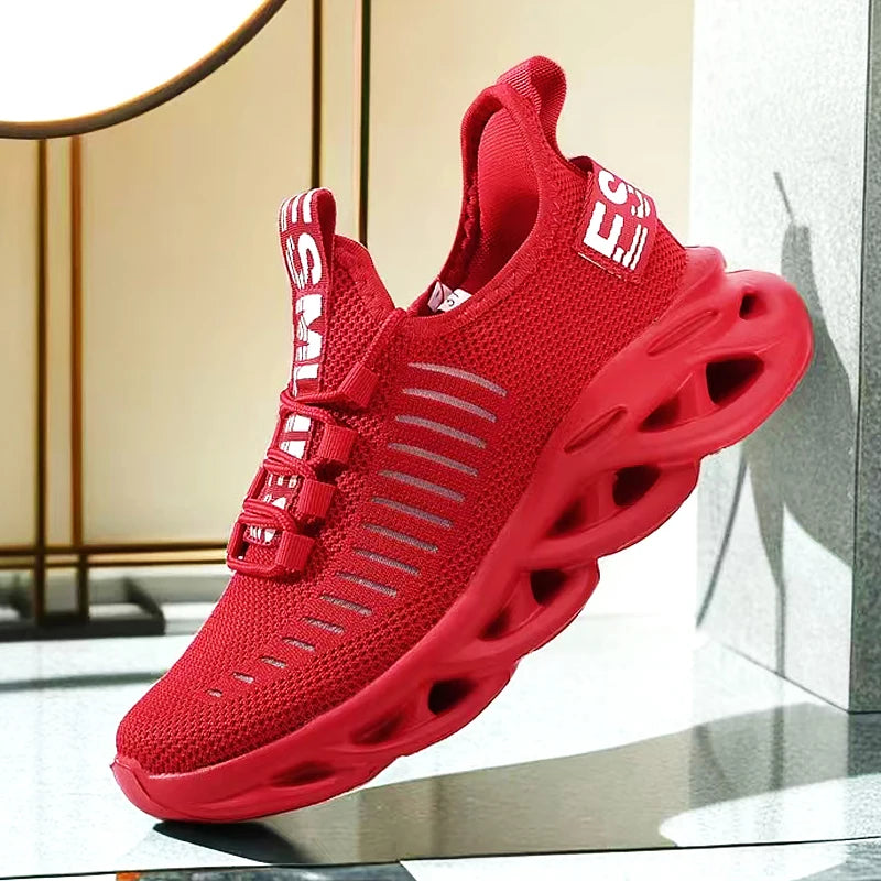 Unisex Mesh Running Sneakers – Breathable Lightweight Sports Shoes for Men, Women & Kids, Outdoor Casual Trainers