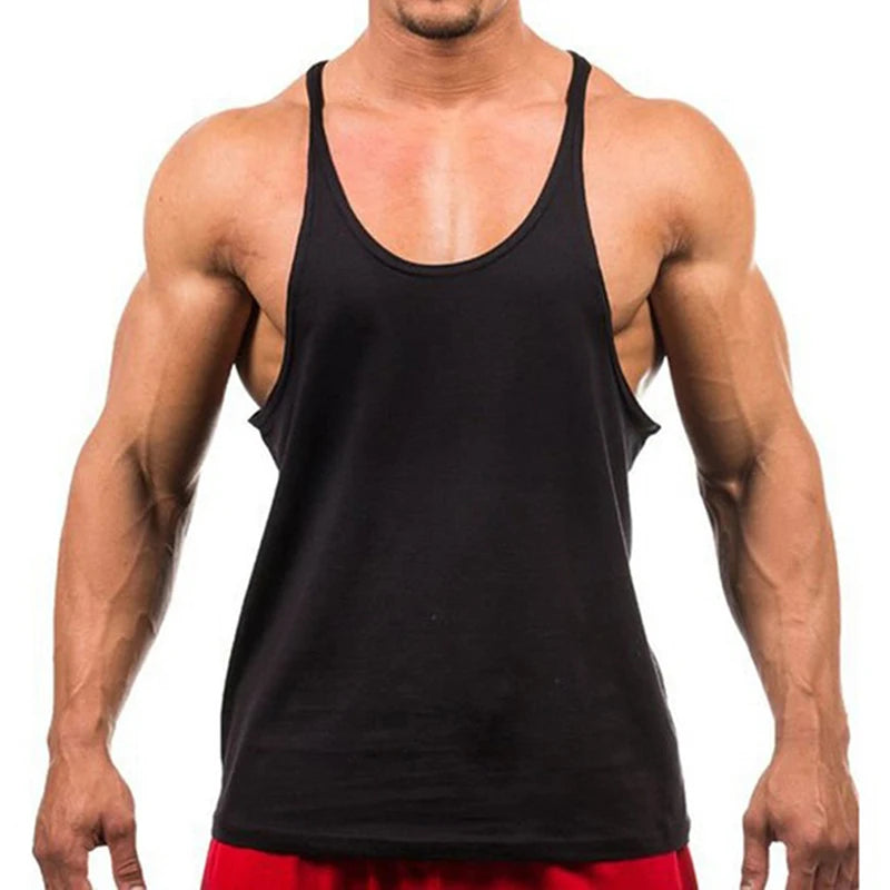 Men’s Bodybuilding Stringer Tank Top – Sleeveless Cotton Gym Shirt for Fitness, Training, and Workout