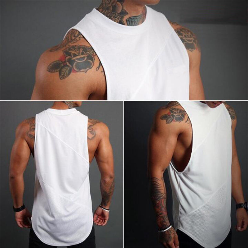 Men’s Athletic Tank Top Shirt – Sleeveless Gym Stringer Singlet for Bodybuilding, Fitness, and Training
