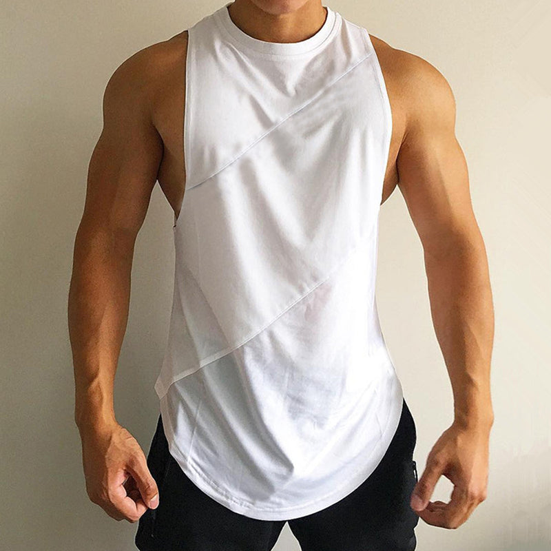Men’s Athletic Tank Top Shirt – Sleeveless Gym Stringer Singlet for Bodybuilding, Fitness, and Training